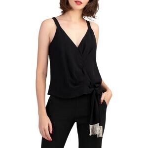 Trina Turk | Small | Misa Rhinestone Fringe Sleevless Wrap Tank Top